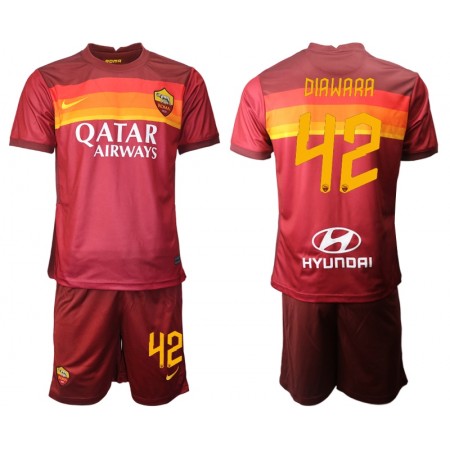 Billiga Fotbollströjor AS Roma Amadou Diawara 42 Barn Hemma tröja 2020/21 Kortärmad